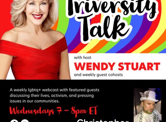 Wendy Stuart Presents TriVersity Talk! Wednesday, October 11th, 2023 7 PM ET With Featured Guest Christopher Hardwick